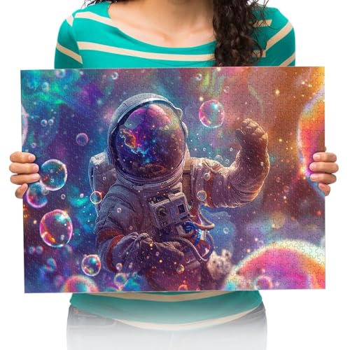 Puzzel Für Erwachsenen Puzzle 300 Teile Kind Puzzles Aus Holz- Astronauten-Blasen -Geschenk Wohnkultur Modern Festival DIY Geschenk Intellektuelles Spiel 52 * 38cm von XHENTAI