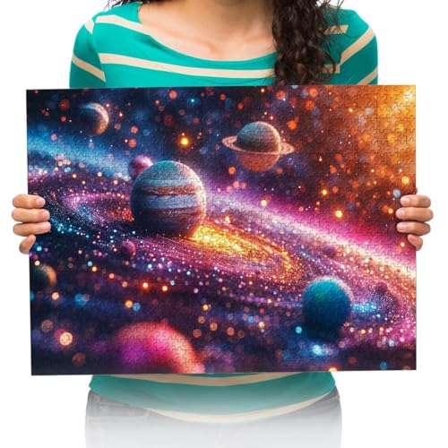 Puzzel Für Erwachsenen Puzzle 300 Teile Kind Puzzles Aus Holz- Weltraum, Galaxien, Planeten, Nebel -Geschenk Wohnkultur Modern Festival DIY Geschenk Intellektuelles Spiel 38 * 52cm von XHENTAI