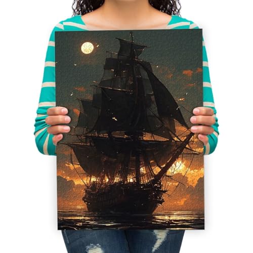 Puzzel Für Erwachsenen Puzzle 6000 Teile Kind Puzzles Aus Holz- Ein Segelboot auf dem Meer -Geschenk Wohnkultur Modern Festival DIY Geschenk Intellektuelles Spiel 179x105cm von XHENTAI