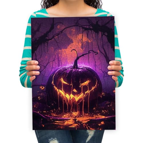 Puzzle 1000 Stück Lila Halloween Kürbis - 1000 Teile Puzzle für Erwachsene und Kinder ab 14 Jahren, Puzzle- 75x50cm von XHENTAI