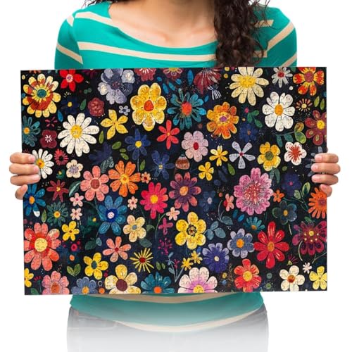 Puzzle 1000 Teile Bunte Gänseblümchenblüten Kinder Puzzle Spiels Puzzle Spielzeug Puzzles 75x50cm von XHENTAI