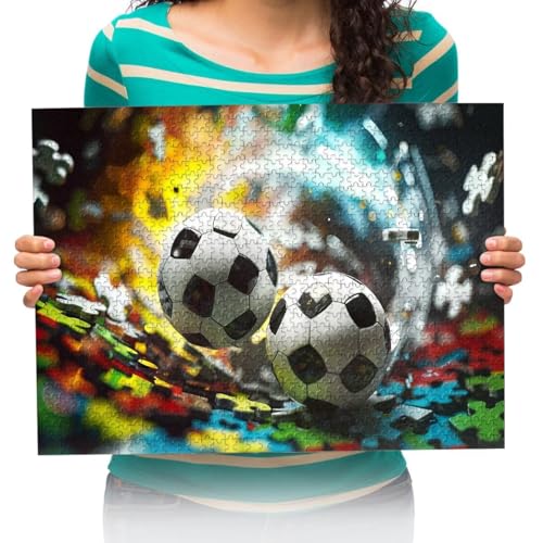 Puzzle 1000 Teile für Erwachsene Kinder -Fußball-Puzzleteile - Wanddekoration, 1000 Teile Puzzle, Puzzle Erwachsene 1000 Teile, Puzzle 1000 75x50cm von XHENTAI