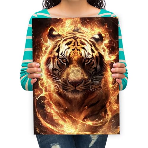 Puzzle 1500 Teile Erwachsene Puzzle Puzzle Klassisches 3D Puzzle Flammentiger Buntes Spielzeug für Bildung und Entspannung 87x57cm von XHENTAI