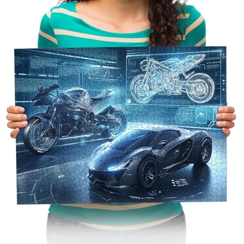 Puzzle 2000 Teile für Erwachsene -Motorräder, Sportwagen Lernspiele Brain Challenge Puzzles für Erwachsene Kinder 100x70cm von XHENTAI