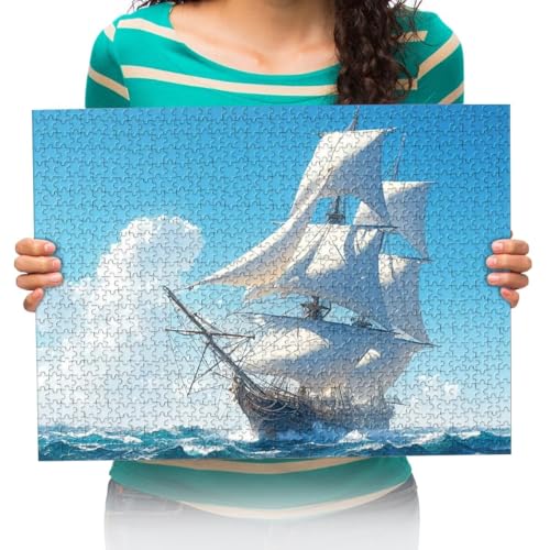 Puzzle 300 Teile,Segelschiffe auf dem Meer Erwachsene Kinder Puzzle Spiels Spielzeug Puzzles 38 * 52cm von XHENTAI