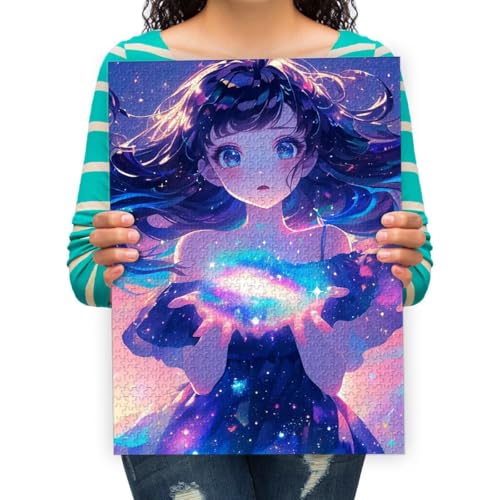 Puzzle 300 Teile Anime-Mädchen und Galaxien - 300 Teile Puzzle für Erwachsene und Kinder ab 14 Jahren - Geschicklichkeitsspiel für die ganze Familie - Geschenk an Kinder 38x52cm von XHENTAI