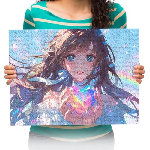 Puzzle 300 Teile Anime Mädchen und Herz Spielzeug für Erwachsene Dekompressionsspiel 38x52cm von XHENTAI