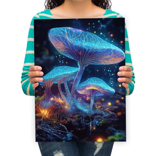 Puzzle 300 Teile Erwachsene Puzzle Puzzle Klassisches 3D Puzzle Leuchtende Pilze Buntes Spielzeug für Bildung und Entspannung 38 * 52cm von XHENTAI