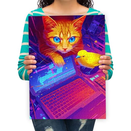 Puzzle 300 Teile Hauskatzen Puzzle Kunst als Geschenk für die Familie und Freunde 38 * 52cm von XHENTAI