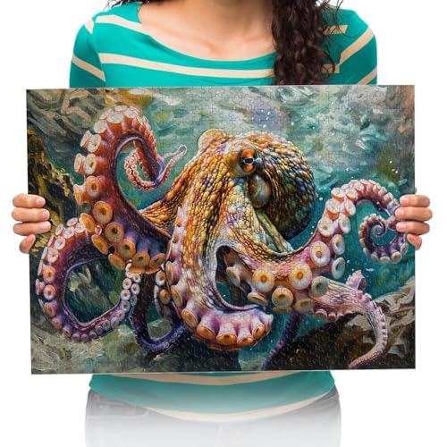 Puzzle 300 Teile Oktopus Marine Tiermalerei Erwachsene Jigsaw Puzzle 300 Teile 38x52cm von XHENTAI