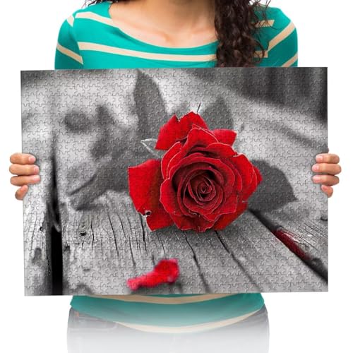 Puzzle 300 Teile Rote Rosen - 300 Teile Puzzle 300 Teile 38x52cm von XHENTAI