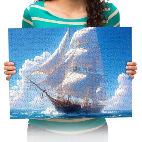 Puzzle 300 Teile Segelschiffe auf See - 300 Teile Puzzle für Erwachsene und Kinder ab 14 Jahren - Geschicklichkeitsspiel für die ganze Familie - Geschenk an Kinder 38 * 52cm von XHENTAI