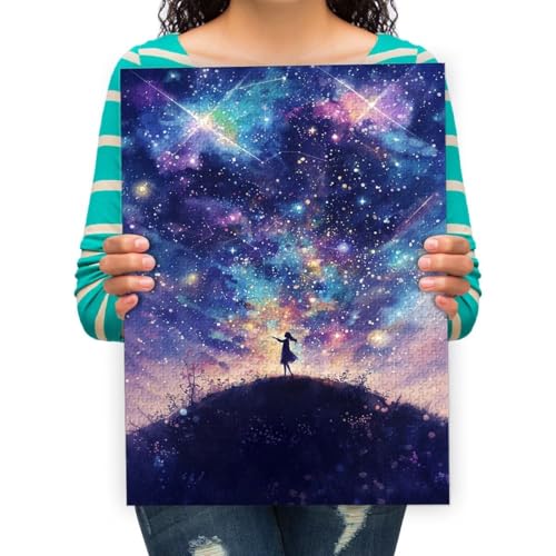 Puzzle 300 Teile Sternenhimmel Kunst Malerei Classic Puzzle DIY Kit Holzspielzeug Unique Gift Home Decor 52x38cm von XHENTAI