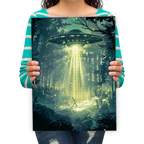 Puzzle 300 Teile UFO-Kunstmalerei - 300 Teile Puzzle für Erwachsene und Kinder ab 14 Jahren - Geschicklichkeitsspiel für die ganze Familie - Geschenk an Kinder 38 * 52cm von XHENTAI