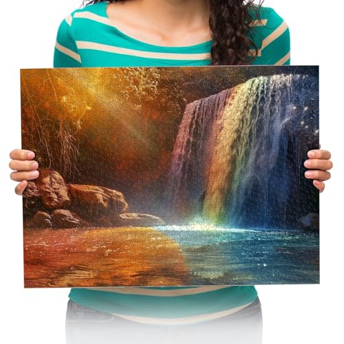 Puzzle 300 Teile Wasserfälle, Natur, Landschaften Kinder SKunst Für Erwachsene Kinder Spiele Lernspielzeug 38x52cm von XHENTAI