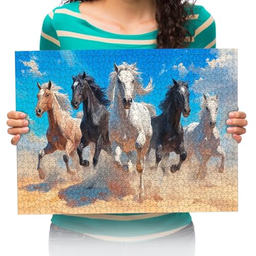 Puzzle 4000 Teile, Erwachsenenpuzzle Laufendes Tier Pferd 4000 Teile Puzzle füR Erwachsene und Kinder ab 14 Jahren 141x87cm von XHENTAI