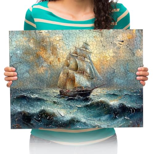 Puzzle 4000 Teile 3D Puzzle DIY Segeln auf dem Meer Kunstmalerei Moderne Bild Home Decor Für Wohnzimmer 141x87cm von XHENTAI