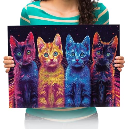 Puzzle 4000 Teile Bemalte Hauskatzen Home Decor Geschenk DIY Moderne Wandkunst Einzigartiges Geschenk Home Decor 141x87cm von XHENTAI