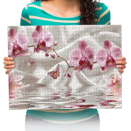 Puzzle 500 Teile - Blumen auf dem Wasser - 500 Teile Puzzle für Erwachsene und Kinder ab 14 Jahren - Geschicklichkeitsspiel für die ganze Familie - Geschenk an Kinder 52x38cm von XHENTAI