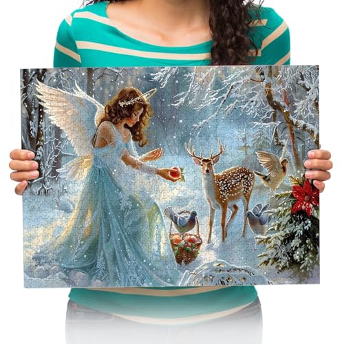 Puzzle 500 Teile Erwachsene Puzzle Puzzle Klassisches 3D Puzzle Engelsmädchen Malerei Buntes Spielzeug für Bildung und Entspannung 52x38cm von XHENTAI