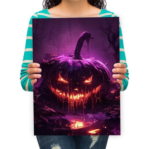 Puzzle 500 Teile - Lila Halloween Kürbis - Puzzle für Erwachsene und Kinder ab 14 Jahren 52x38cm von XHENTAI