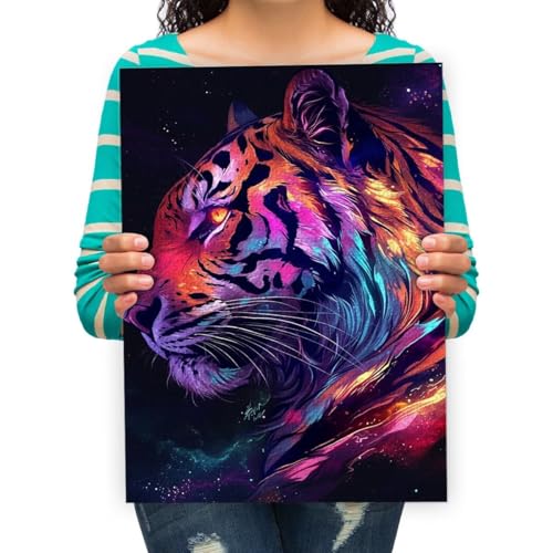 Puzzle 500 Teile für Erwachsene Wildtier Tiger Kopf Nahaufnahme DIY Pädagogisches Puzzle Wohnkultur Geschenk 52x38cm von XHENTAI