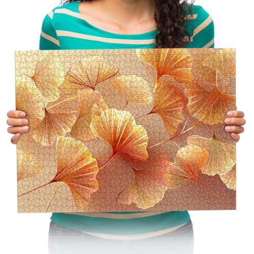 Puzzle 5000 Teile Erwachsene -Goldener Ginkgo biloba 5000 Stück Puzzle für Erwachsene Kinder, Puzzles Spielzeug Geschenk für Zuhause Wanddekoration Puzzle Bodenpuzzle 156x105cm von XHENTAI