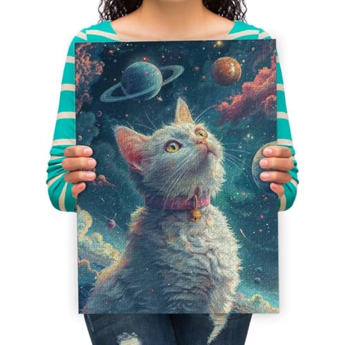 Puzzle 5000 Teile Erwachsene Puzzle Puzzle Klassisches 3D Puzzle Katzen und Galaxien Buntes Spielzeug für Bildung und Entspannung 156x105cm von XHENTAI