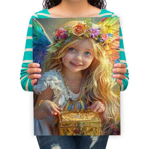 Puzzles 300 Teile Putten und goldene Truhen Kinder SKunst Für Erwachsene Kinder Spiele Lernspielzeug 52x38cm von XHENTAI