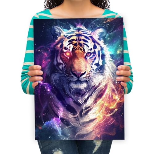 Puzzles 300 Teile für Erwachsene - Tierische Tiger Puzzle - Buntes Spielzeug für Bildung und Entspannung 52 * 38cm von XHENTAI