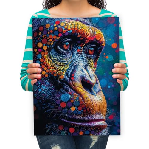 Puzzles 300 Teile für Erwachsene für Kinder, Puzzles Orang-Utan-Tier gemalt - 300 Teile Puzzles, Technologie bedeutet, DASS Teile perfekt zusammenpassen 52x38cm von XHENTAI