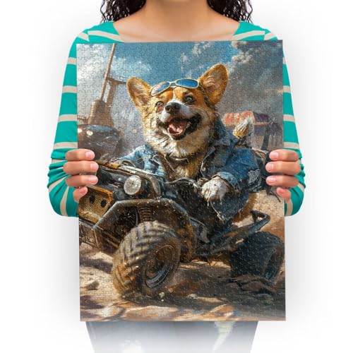 Puzzles 3000 Teile Zusammenbau Bild Corgi-Antriebe Für Erwachsene Kinder Spiele Lernspielzeug 122x81cm von XHENTAI