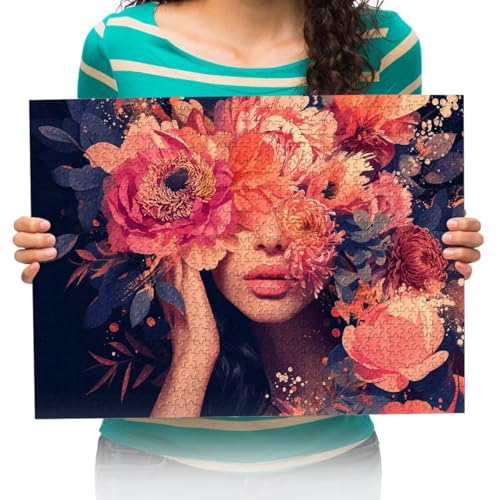 Puzzles Blumen und Frauen Holzpuzzle Für Erwachsene Und Kinder, Pädagogisches Dekompressionsspiel, DIY-Spielzeug, 500/2000/1500/Teile-Stile 100x70cm von XHENTAI