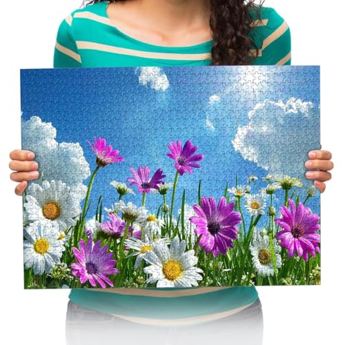 Puzzles Gänseblümchen-Büsche Holzpuzzle Für Erwachsene Und Kinder, Pädagogisches Dekompressionsspiel, DIY-Spielzeug, 500/5000/1500/Teile-Stile 156x105cm von XHENTAI