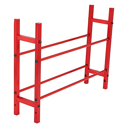 Aluminium Reifenträger Reifen Speichern RC Modell Auto Zubehör Fernbedienung Displayständer Doppelschicht Massive Reifen Display Rack (Rot) von XHIKOWAT