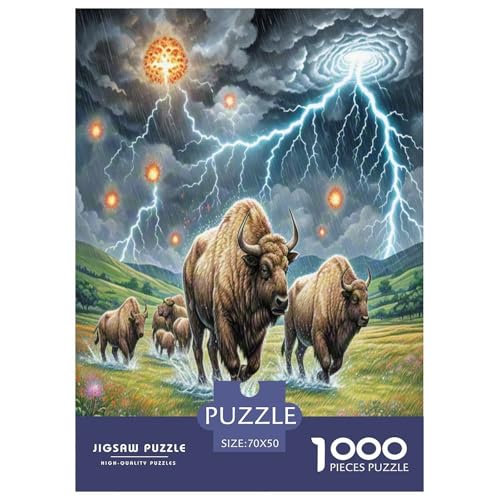 Amerikanischer Bison Puzzles 1000 Teile Schwer Puzzle Spielzeug Lernspiel Impossible Herausforderung Spielzeug Für Erwachsene Und Kinder in Bewährter 70x50cm/1000pcs Amerikanischer Bison Puzzles 1000 Teile Schwer Puzzle Spielzeug Lernspiel Impossible Herausforderung Spielzeug Für Erwachsene Und Kinder in Bewährter 70x50cm/1000pcs von XHSMSHWY