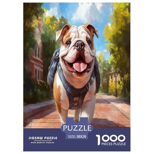 Bulldog Puzzle 1000 Teile Schwer Puzzle Spielzeug Lernspiel Impossible Herausforderungsspielzeug Für Erwachsene Und Kinder in Bewährter 38x26cm/1000pcs Bulldog Puzzle 1000 Teile Schwer Puzzle Spielzeug Lernspiel Impossible Herausforderungsspielzeug Für Erwachsene Und Kinder in Bewährter 38x26cm/1000pcs von XHSMSHWY