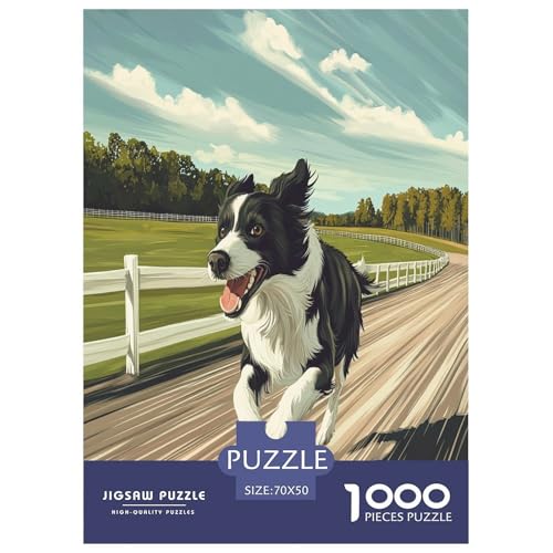 Der Border Collie Puzzles 1000 Teile Schwer Puzzle Spielzeug Lernspiel Impossible Herausforderungsspielzeug Für Erwachsene Und Kinder in Bewährter 70x50cm/1000pcs Der Border Collie Puzzles 1000 Teile Schwer Puzzle Spielzeug Lernspiel Impossible Herausforderungsspielzeug Für Erwachsene Und Kinder in Bewährter 70x50cm/1000pcs von XHSMSHWY