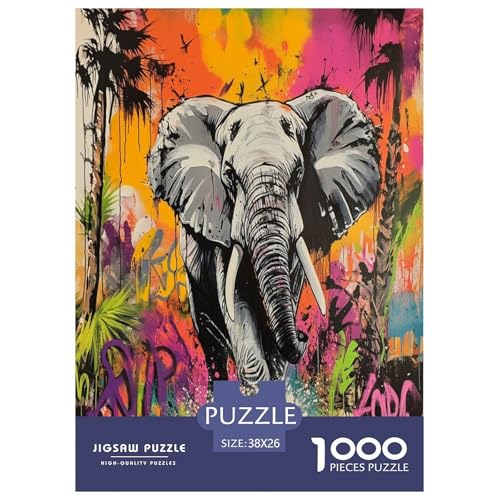 Elefanten Puzzles 1000 Teile Schwer Puzzle Spielzeug Lernspiel Impossible Herausforderung Spielzeug Für Erwachsene Kinder 38x26cm/1000pcs Elefanten Puzzles 1000 Teile Schwer Puzzle Spielzeug Lernspiel Impossible Herausforderung Spielzeug Für Erwachsene Kinder 38x26cm/1000pcs von XHSMSHWY