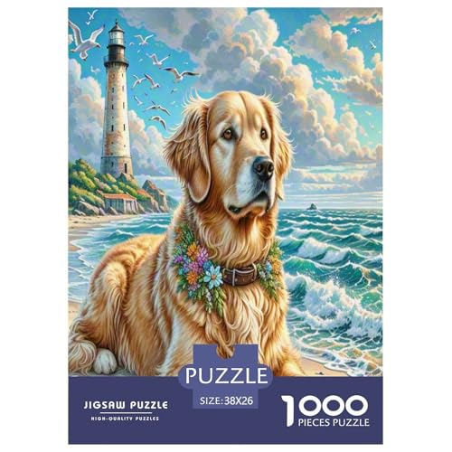 Goldener Retriever Puzzles 1000 Teile Schwer Puzzle Spielzeug Pädagogisches Spiel Impossible Herausforderungsspielzeug Für Erwachsene Und Kinder in Bewährter 38x26cm/1000pcs Goldener Retriever Puzzles 1000 Teile Schwer Puzzle Spielzeug Pädagogisches Spiel Impossible Herausforderungsspielzeug Für Erwachsene Und Kinder in Bewährter 38x26cm/1000pcs von XHSMSHWY