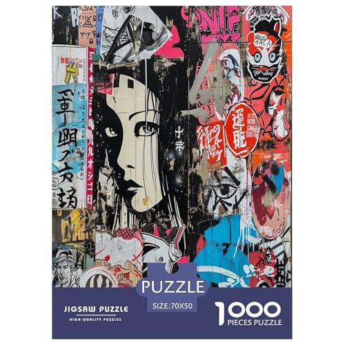 Japanische Graffiti Puzzle 1000 Teile Schwer Puzzle Spielzeug Pädagogisches Spiel Impossible Herausforderungsspielzeug Für Erwachsene Und Kinder in Bewährter 70x50cm/1000pcs Japanische Graffiti Puzzle 1000 Teile Schwer Puzzle Spielzeug Pädagogisches Spiel Impossible Herausforderungsspielzeug Für Erwachsene Und Kinder in Bewährter 70x50cm/1000pcs von XHSMSHWY