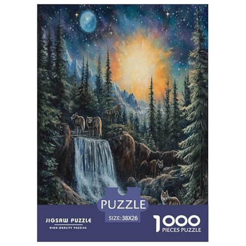 Wolf Puzzle 1000 Teile Schwer Puzzle Spielzeug Pädagogisches Spiel Impossible Herausforderungsspielzeug Für Erwachsene Und Kinder Ab 12 Jahren 38x26cm/1000pcs Wolf Puzzle 1000 Teile Schwer Puzzle Spielzeug Pädagogisches Spiel Impossible Herausforderungsspielzeug Für Erwachsene Und Kinder Ab 12 Jahren 38x26cm/1000pcs von XHSMSHWY