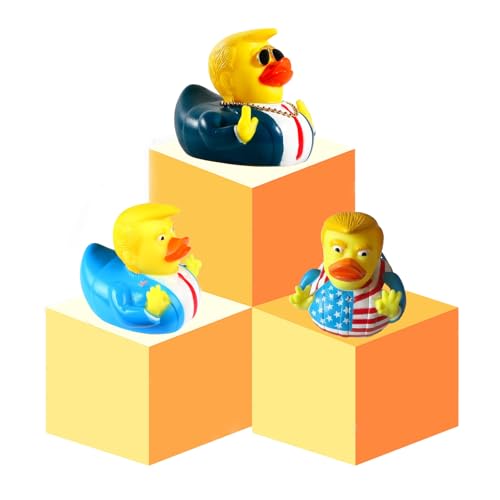 Trump-Ente, Ente für die Babybadewanne, lustige Enten-Enten-Badespielzeug, lustiges Spielzeug für Trump-Merchandise-Enthusiasten von XHSMYXGS