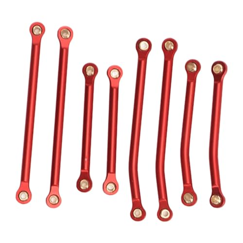 XHTLLO Aluminiumlegierung RC Rod Linkage Kit Für 1/18 RC Car, Leichtes Und Langlebiges RC Links Set(Rot) von XHTLLO