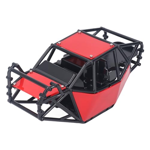 XHTLLO RC-Überrollkäfig aus Kunststoff Für SCX10, Stabile Karosserie Für Ferngesteuertes Crawler-Modell(Rot) von XHTLLO