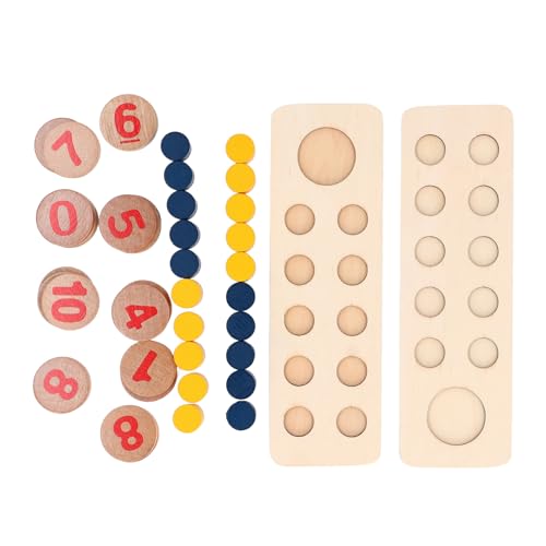 XHTLLO Zählklammern-Spielzeug aus Holz, Pädagogisches Mathe-Spiel Für Frühkindliches Lernen von XHTLLO