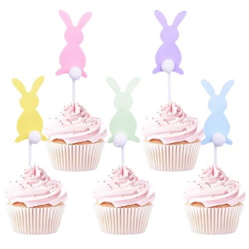 Ostern Tortendeko, 20 Stück Kuchen Deko Ostern, Kuchen Topper Hase, Ostern Kuchen Dekoration, Osterkuchen Deko für Ostern Party Kuchen Dekoration Zubehör von XIABYAYU