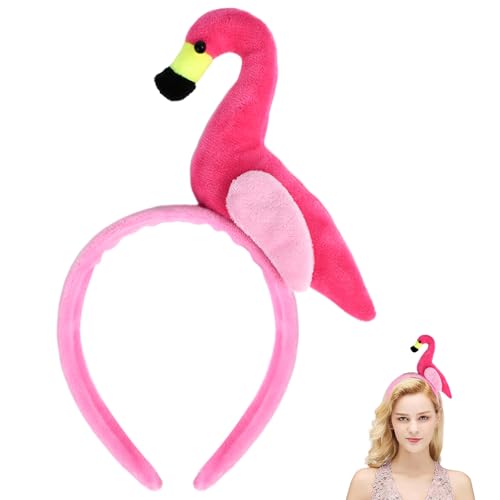 XIABYAYU Flamingo Haarreif, Flamingo Stirnband, Flamingo Haarschmuck, Flamingo Kopfschmuck, Haarreif Karneval, Tier Haarreif für Damen, Kinder, Karneval, Cosplay, Party von XIABYAYU