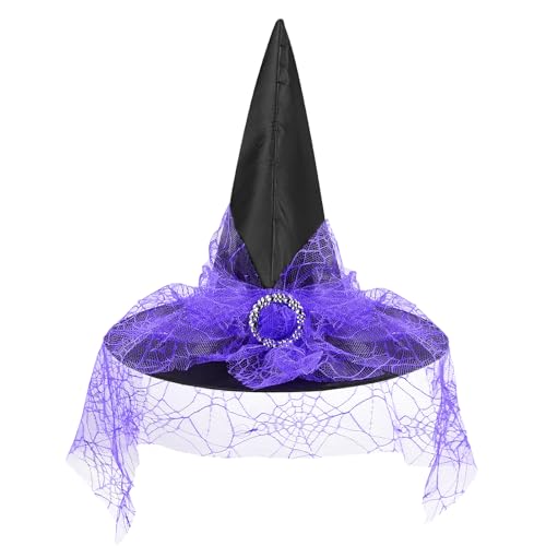 XIABYAYU Halloween Hexenhut, Hexenhut Spitzmütze, Schwarz, Faltbarer Zauberer Hut, Hexen Zubehör für Halloween, Karneval, Rollenspiele, Maskerade XIABYAYU Halloween Hexenhut, Hexenhut Spitzmütze, Schwarz, Faltbarer Zauberer Hut, Hexen Zubehör für Halloween, Karneval, Rollenspiele, Maskerade von XIABYAYU