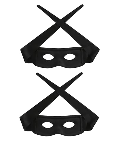 Halloween Schwarz Augenmaske, 2 Stück Räuber Augenmaske, Dieb Maske Schwarz, Verstellbare Maskerade Maske für Erwachsene Kinder Karneval, Halloween, Cosplay Party Halloween Schwarz Augenmaske, 2 Stück Räuber Augenmaske, Dieb Maske Schwarz, Verstellbare Maskerade Maske für Erwachsene Kinder Karneval, Halloween, Cosplay Party von XIABYAYU